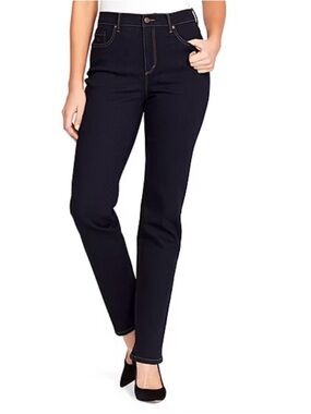 Gloria Vanderbilt Amanda High Rise Stretch Straight-Leg Jeans Size 10